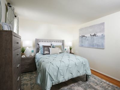 Large master bedroom with huge closet